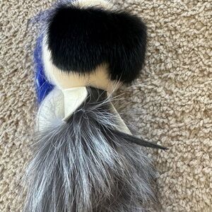Fendi Karlito goat mink Fur Key Holder new wo box